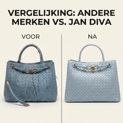 JanDiva ViviaLux Handgeweven Dames Handtas – Premium Kwaliteit – Blauw / Grijs