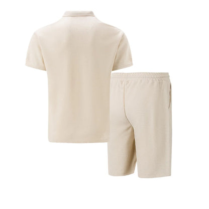 JanDiva Milan Luxe Zomerset Heren – Shirt met Broek – Zwart / Wit / Blauw / Grijs / Beige